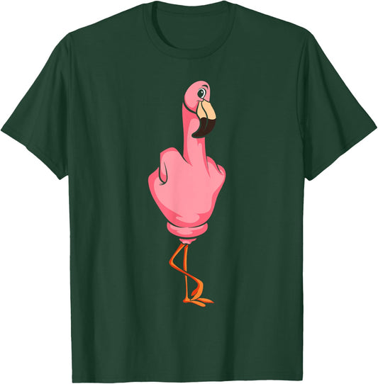 Middle Finger Flamingo T-Shirt - T-Shirt | Forest