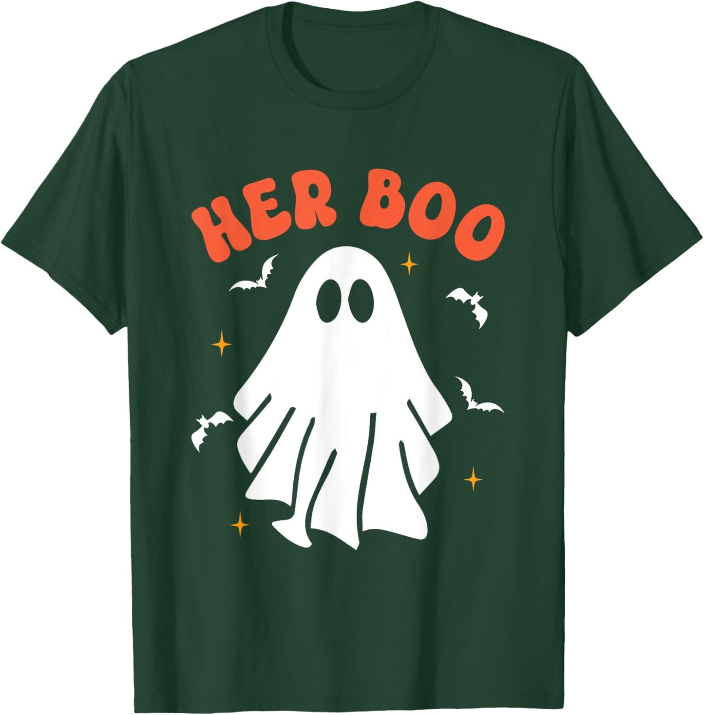 Her Boo & His Boo Funny Matching Halloween Pajama Couples T-Shirt - T-Shirt | Forest