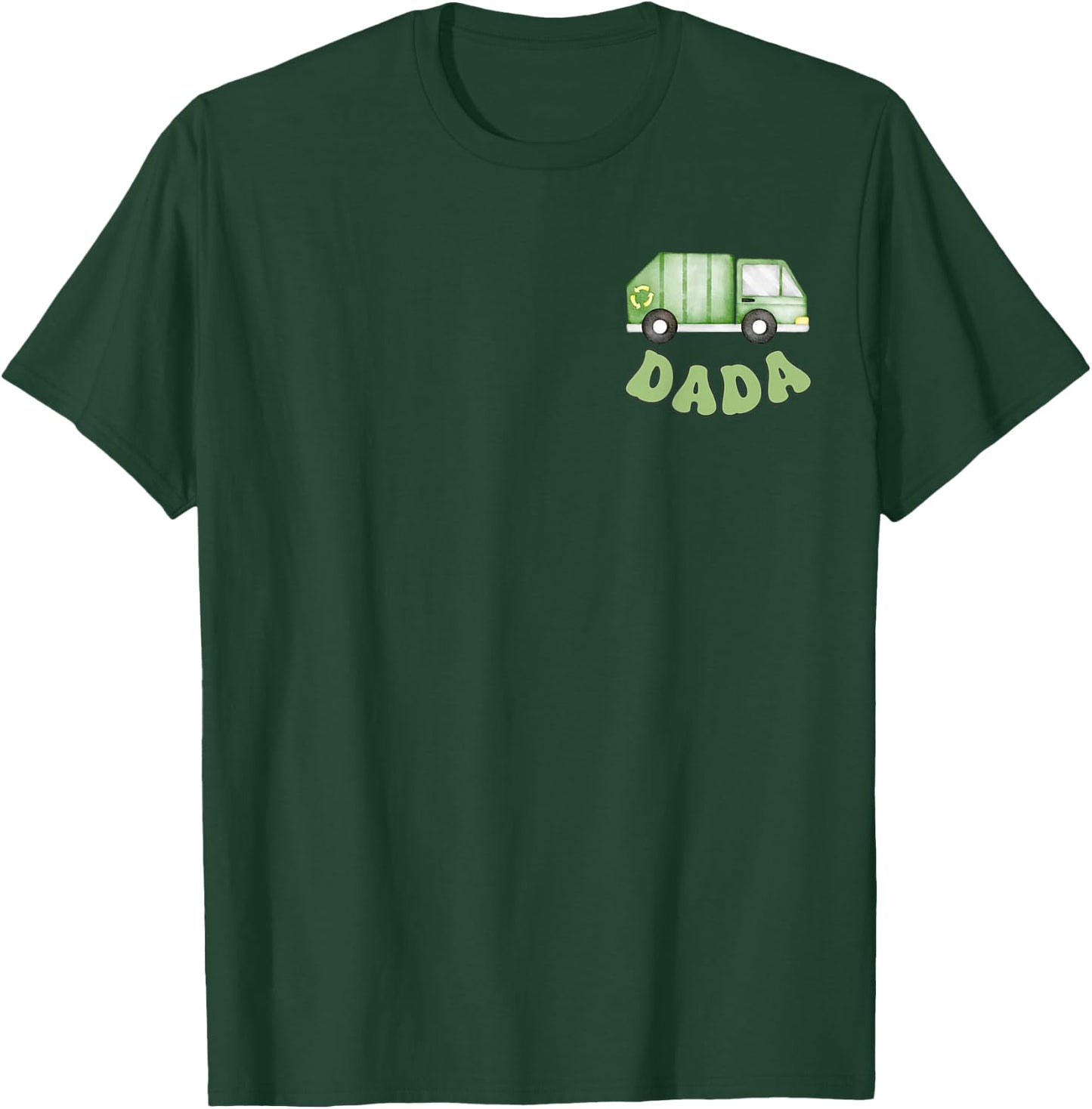 Garbage Truck Dada of The 1st Birthday Boy Family Matching T-Shirt - T-Shirt | Forest
