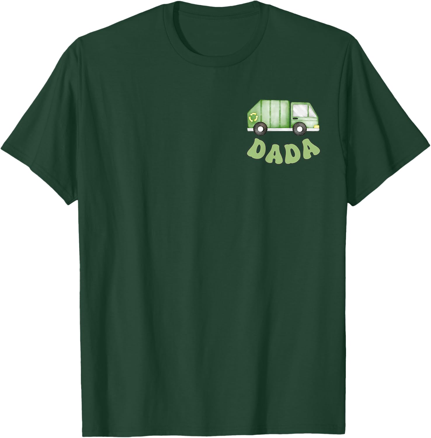 Garbage Truck Dada of The 1st Birthday Boy Family Matching T-Shirt - T-Shirt | Forest