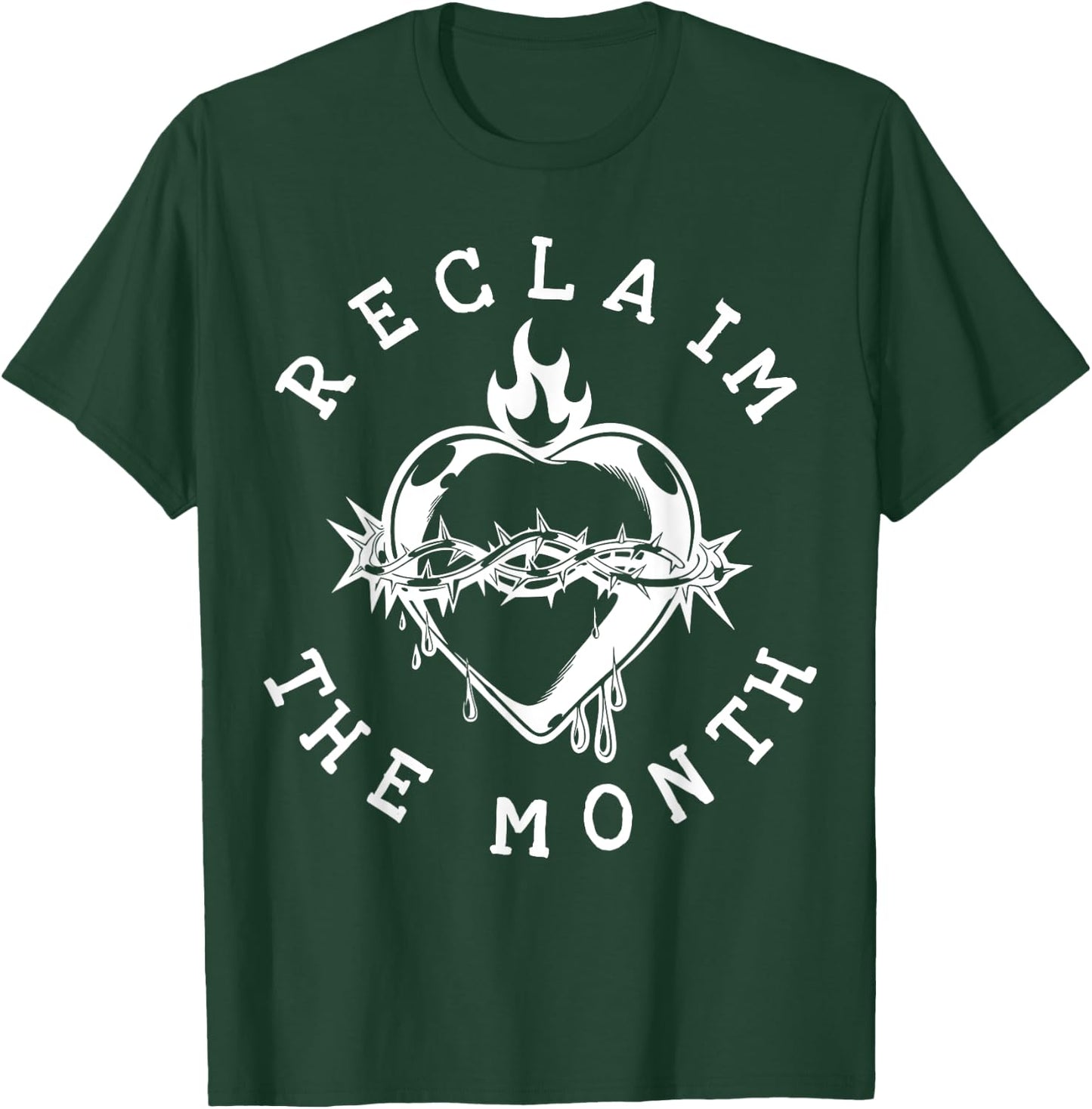 Reclaim The Month Sacred Heart Image June Month T-Shirt - T-Shirt | Forest