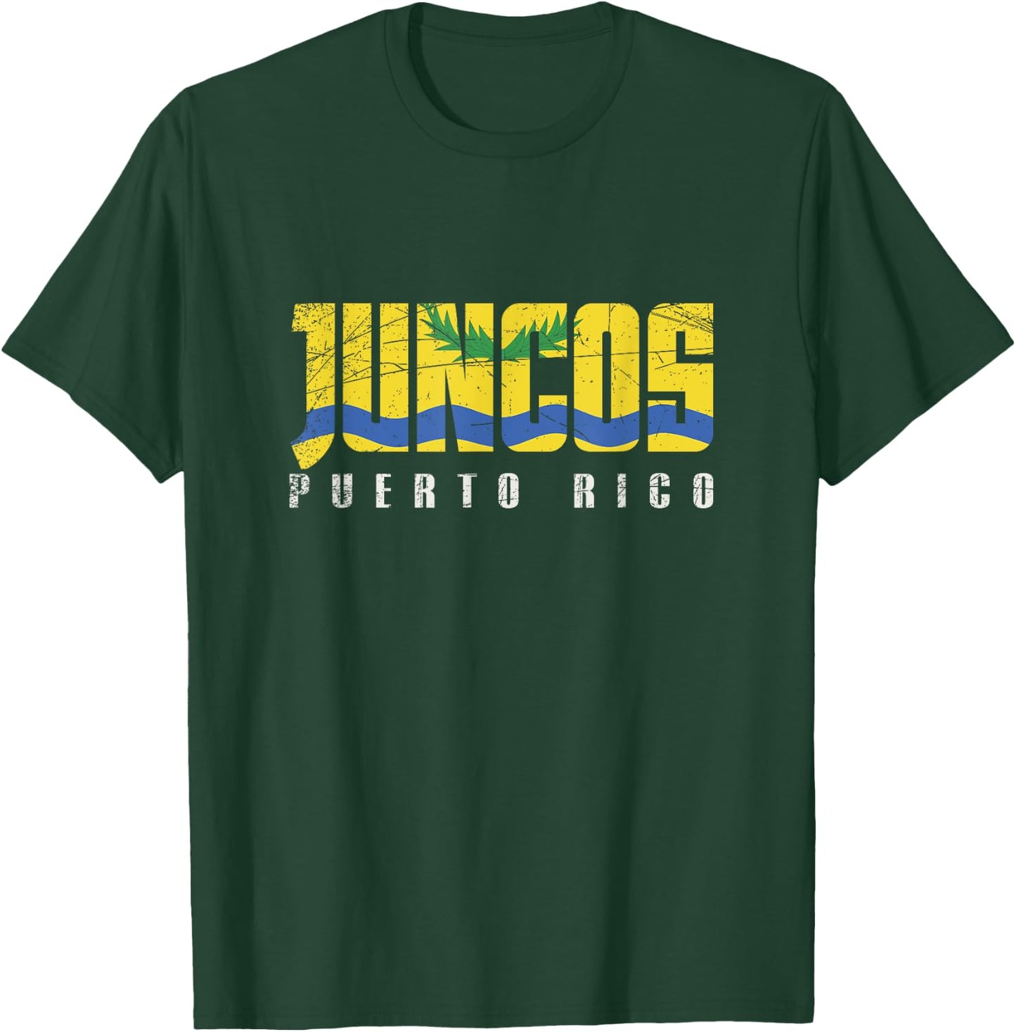 Juncos City in Puerto Rico, Juncos Flag T-Shirt - T-Shirt | Forest