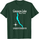 Designed by GeoGearCo Cayuga Lake - New York - -Adults - Black - Small - Short Sleeve - Modern - Nature - Camping - All Seasons T-Shirt - T-Shirt | Forest