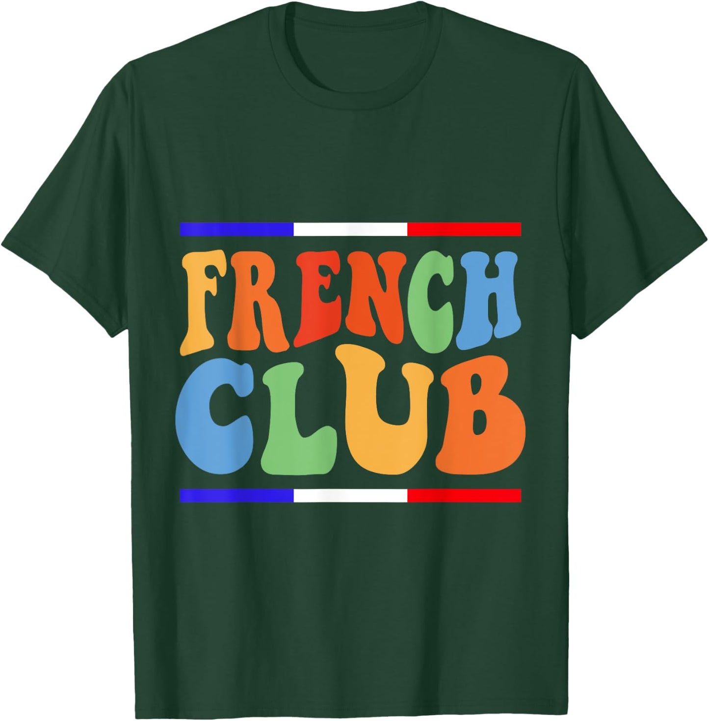 France Vintage Men Women Boys Girls Funny Retro French Club T-Shirt - T-Shirt | Forest