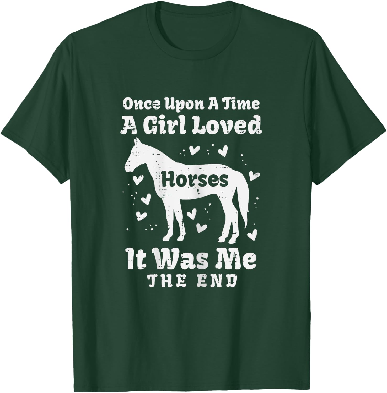 A Girl Loved Horses Horseback Riding Equestrian Girls Women T-Shirt - T-Shirt | Forest