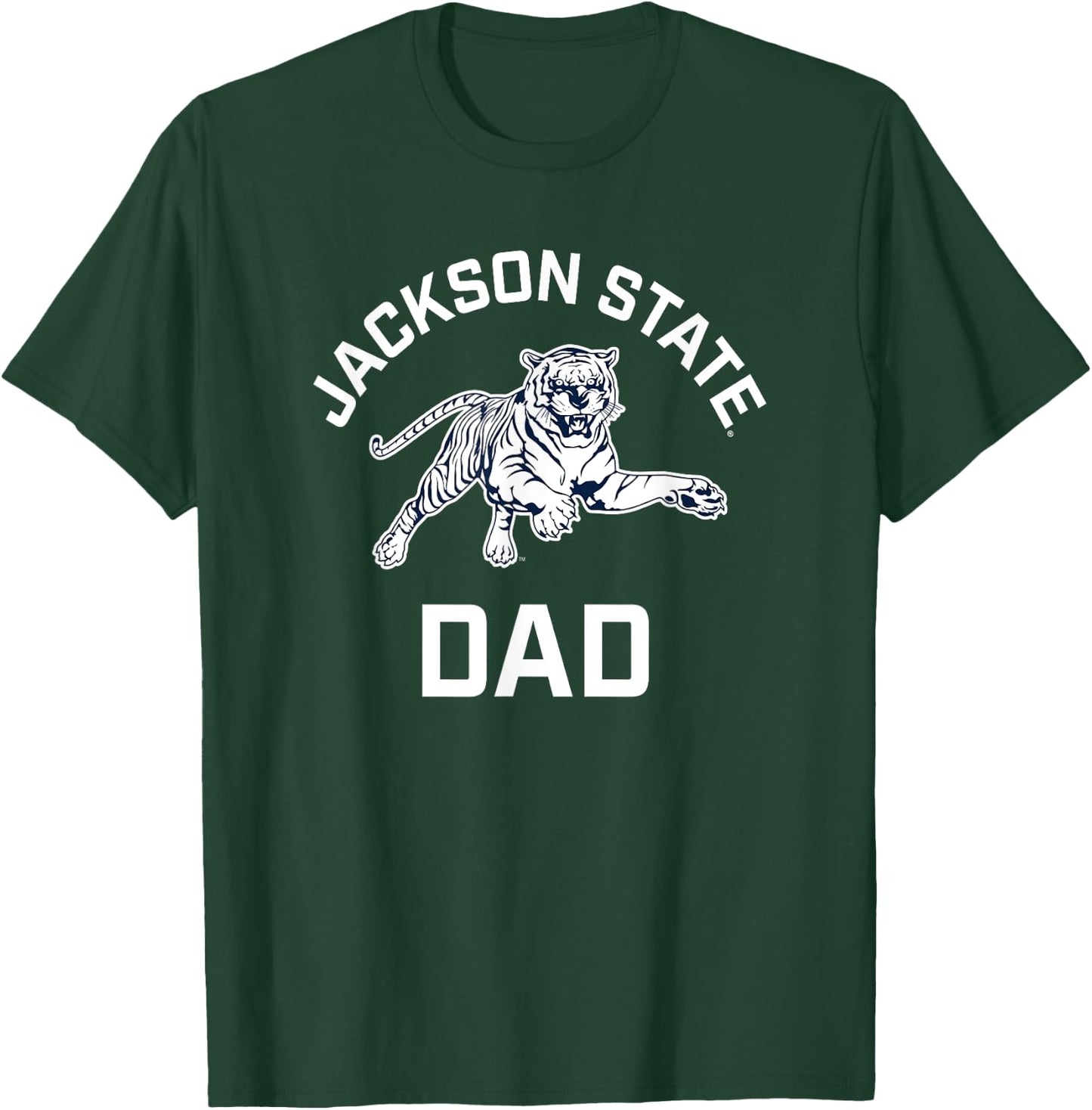 Jackson State University Tigers Arched Dad T-Shirt - T-Shirt | Forest