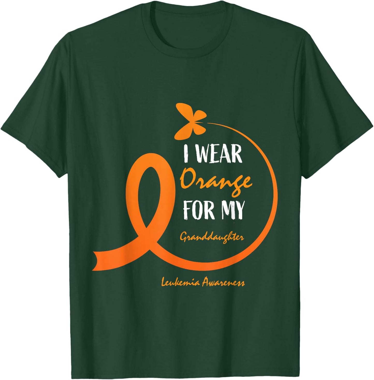 I Wear Orange For My Granddaughter Leukemia Awareness Women T-Shirt - T-Shirt | Forest