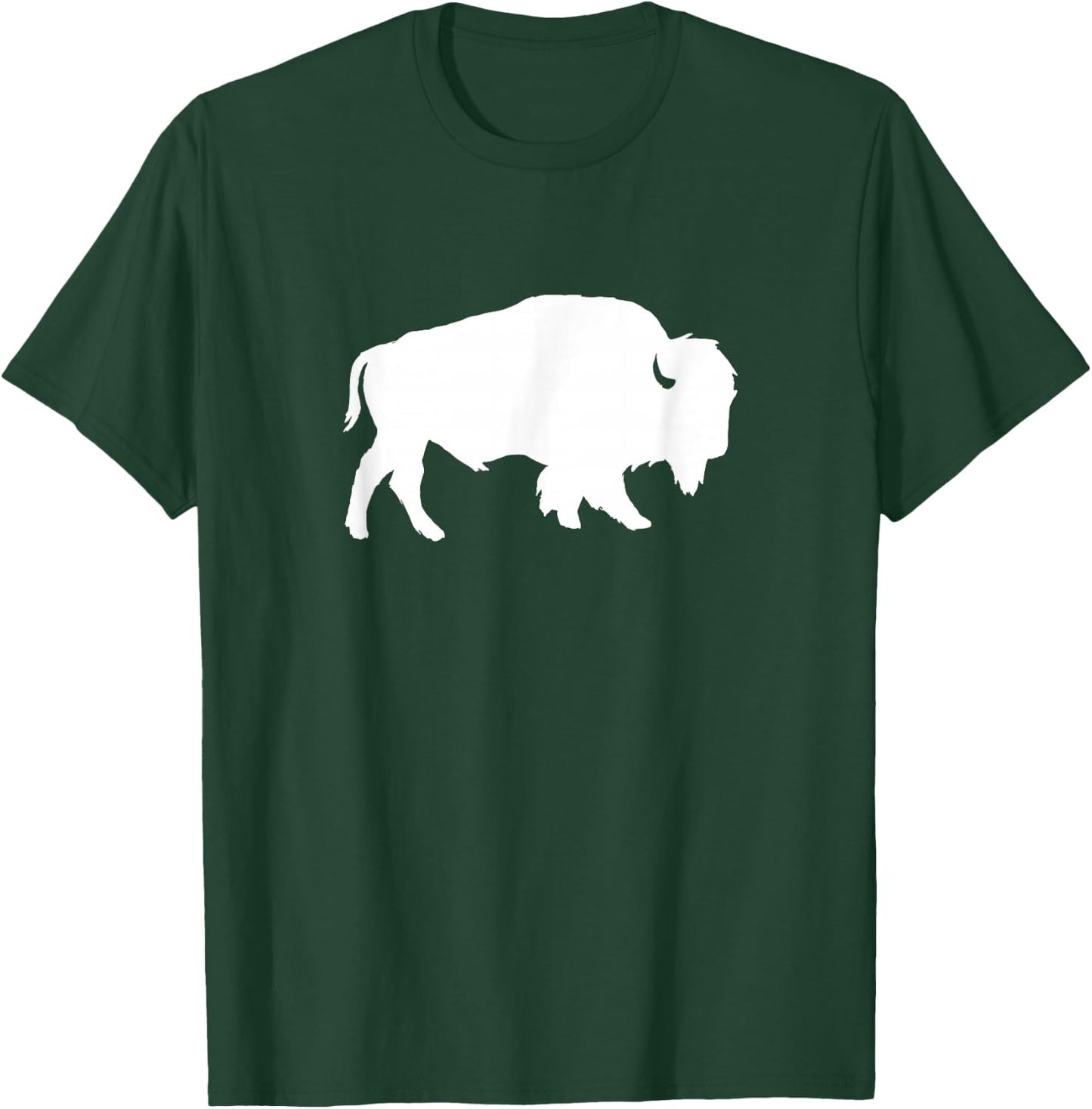 White Buffalo Silhouette Shadow Wild Animal T-Shirt - T-Shirt | Forest