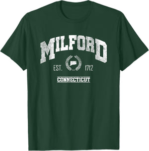 Milford CT | Connecticut | Vintage Throwback T-Shirt - T-Shirt | Forest