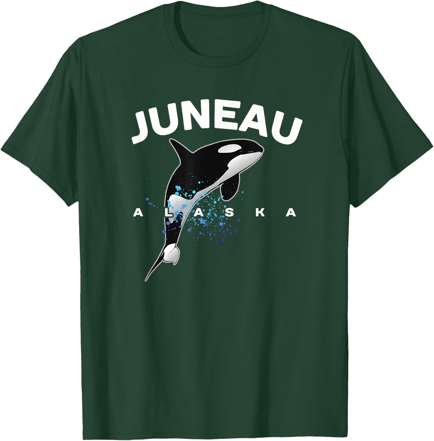JUNEAU ALASKA Orca Killer Whale Watching Camping Vacation T-Shirt - T-Shirt | Forest