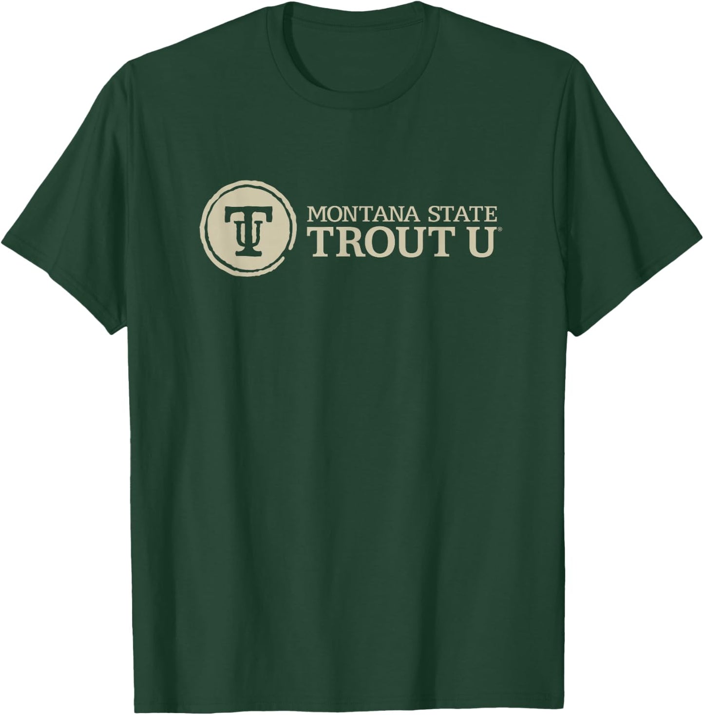 Montana State University Bobcats Trout U Horizontal T-Shirt - T-Shirt | Forest