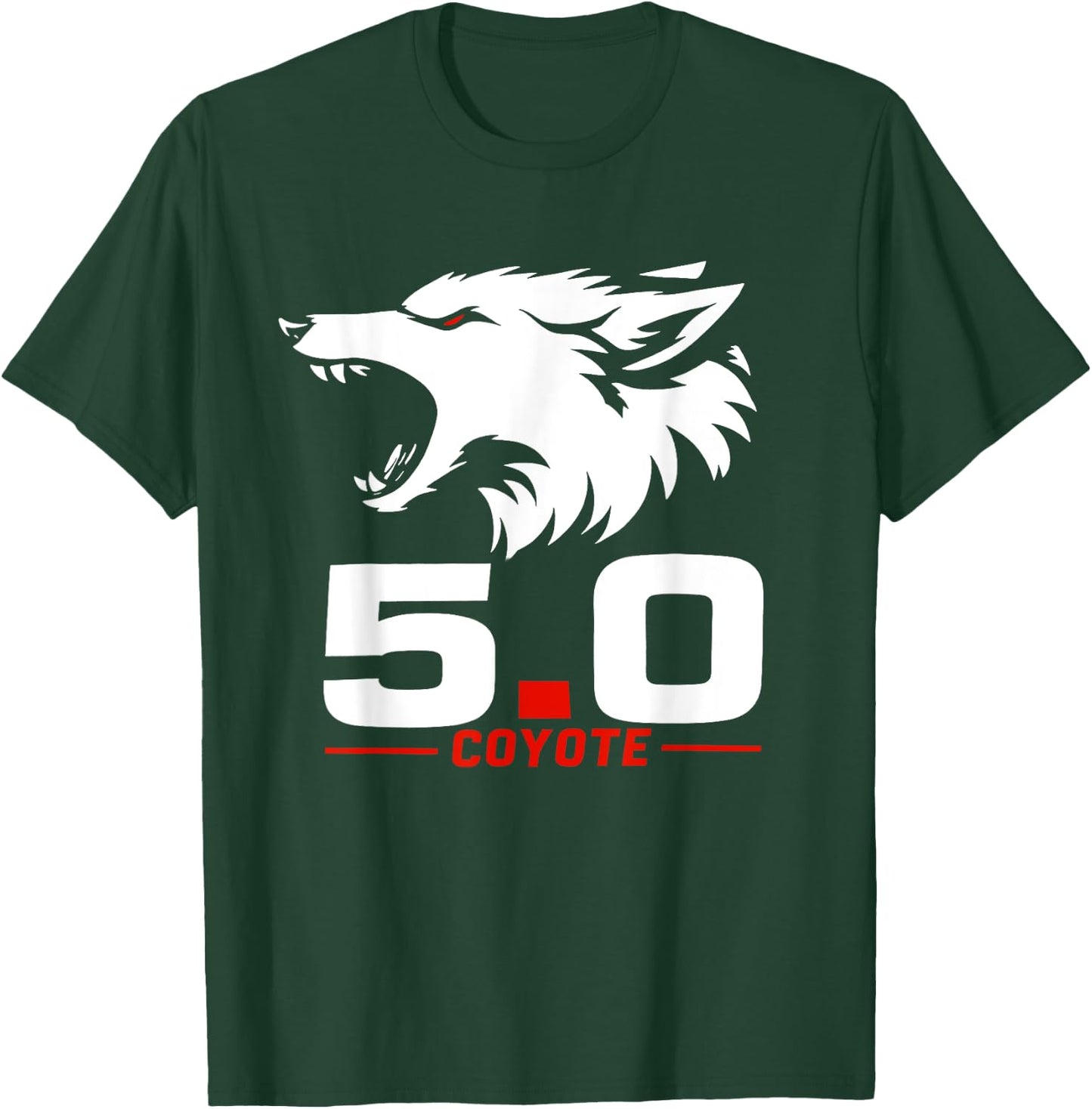 5.0 Coyote Distressed Gift For Adorable Animals Lovers T-Shirt - T-Shirt | Forest