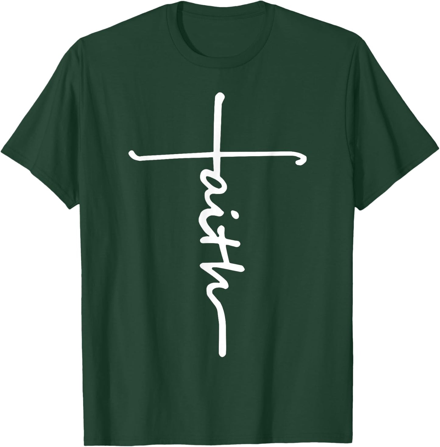 Faith Cross Quotes Christian Lion Luke Women Kids T-Shirt - T-Shirt | Forest