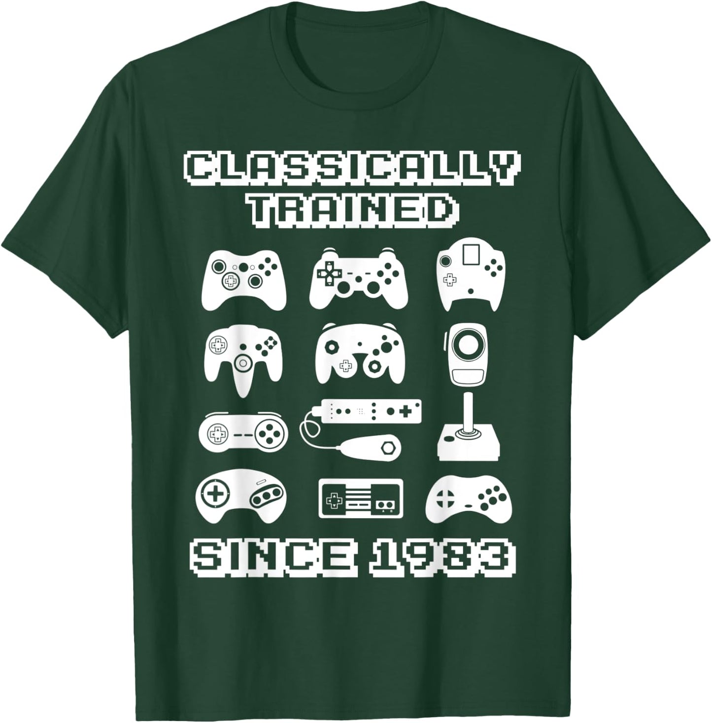 1983 Old School Video Game Theme Birthday Gift Men Women T-Shirt - T-Shirt | Forest