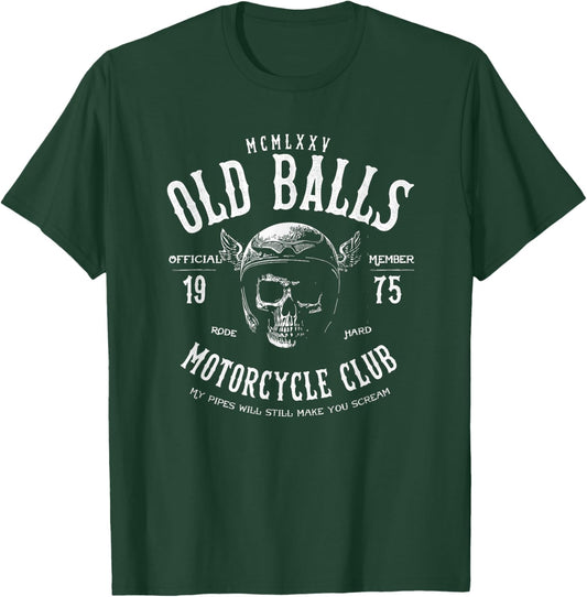 Vintage Motorcycle Birthday for 1975 Men's 50th Birthday T-Shirt - T-Shirt | Forest