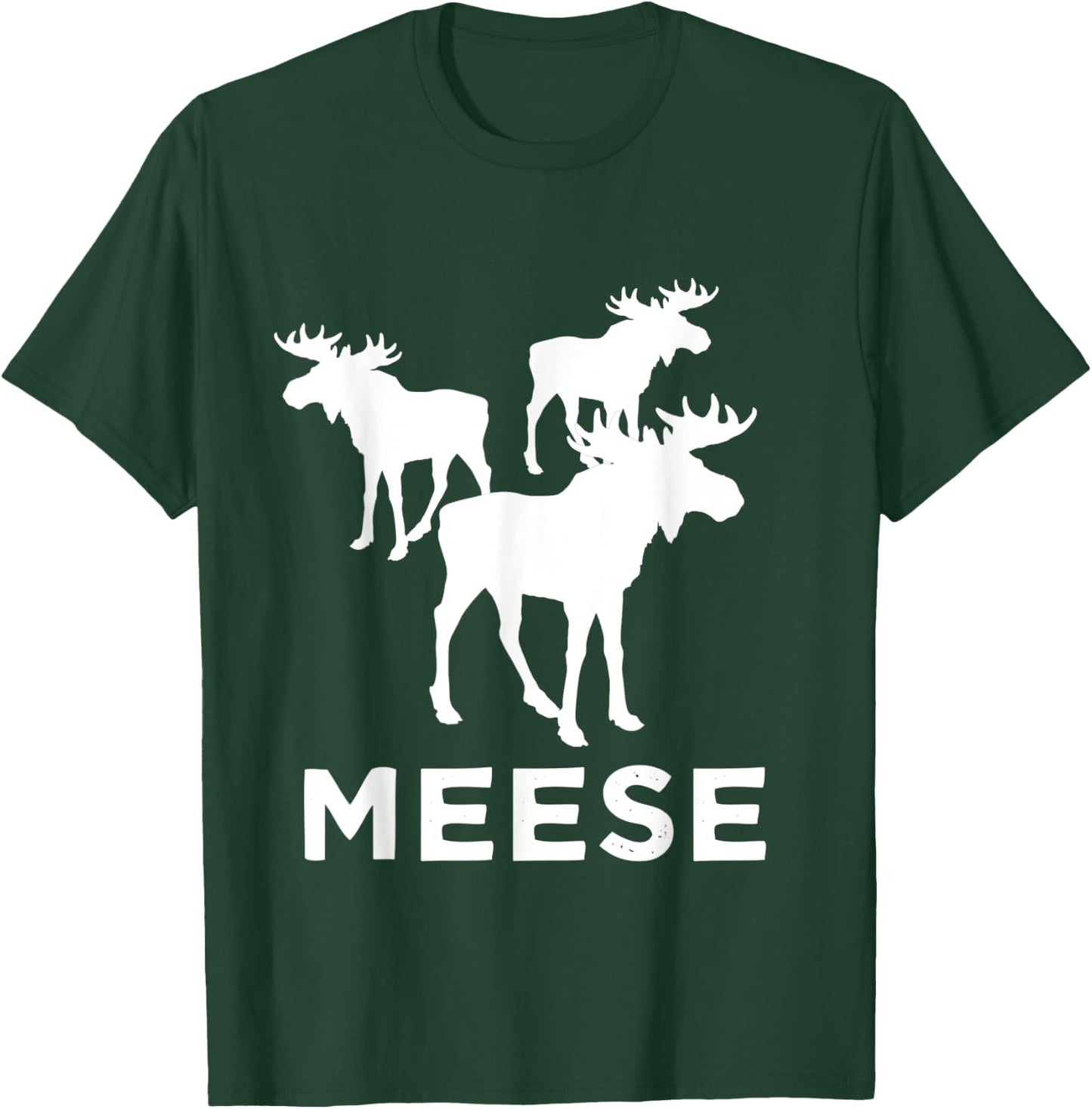 Meese Funny Moose Lover Gift Wildlife Woodland Animal T-Shirt - T-Shirt | Forest