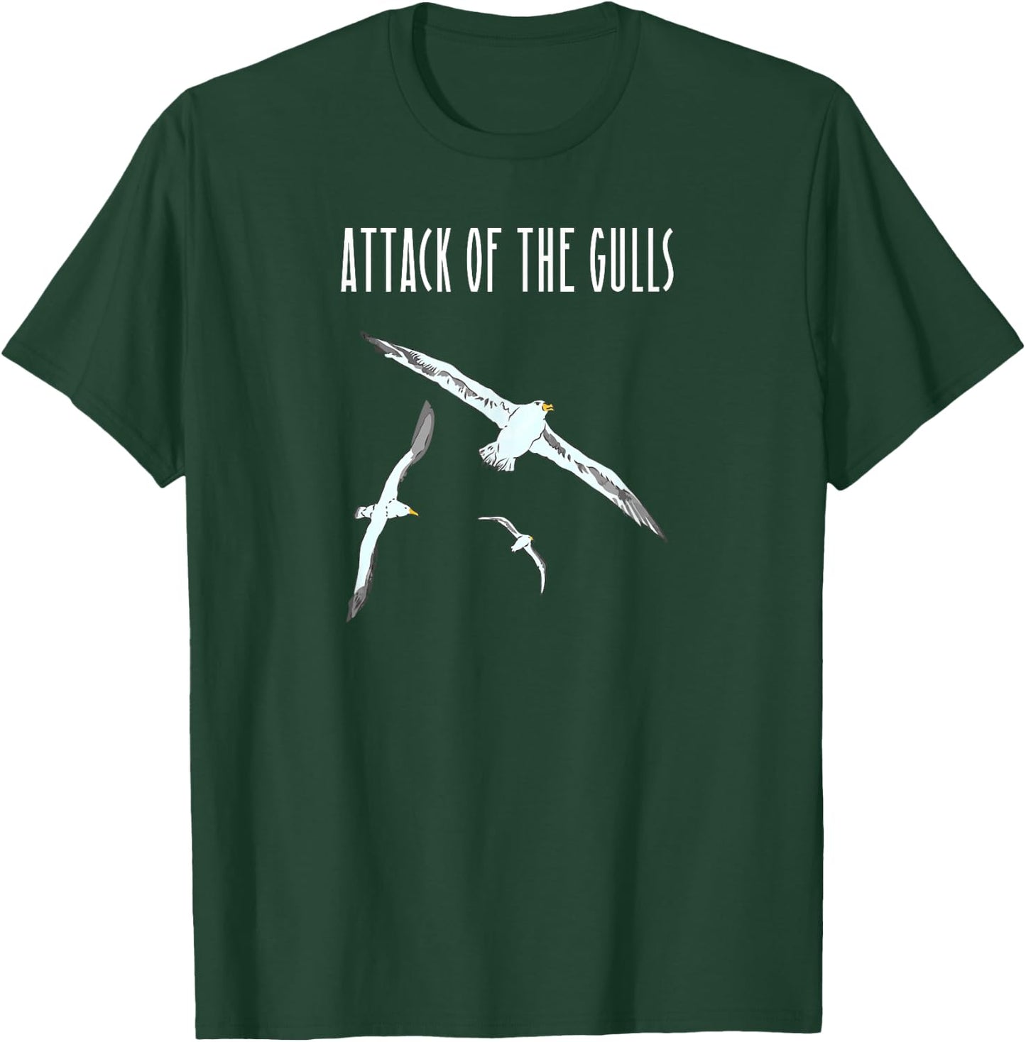 Funny Seagull Attack of the Gulls Meme T-Shirt - T-Shirt | Forest