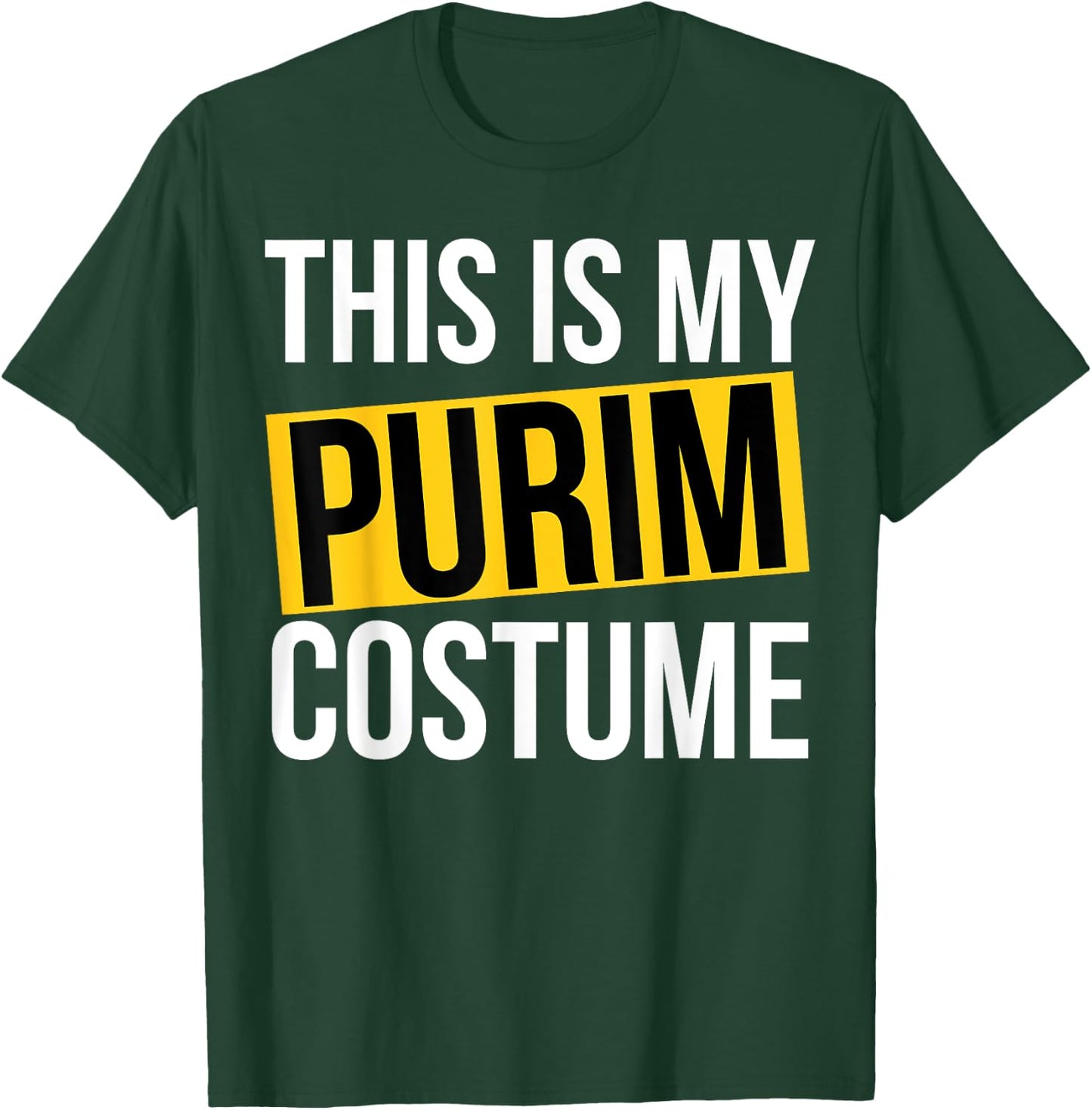 This is My Purim Costume Kids Men Women Jewish Purim T-Shirt - T-Shirt | Forest