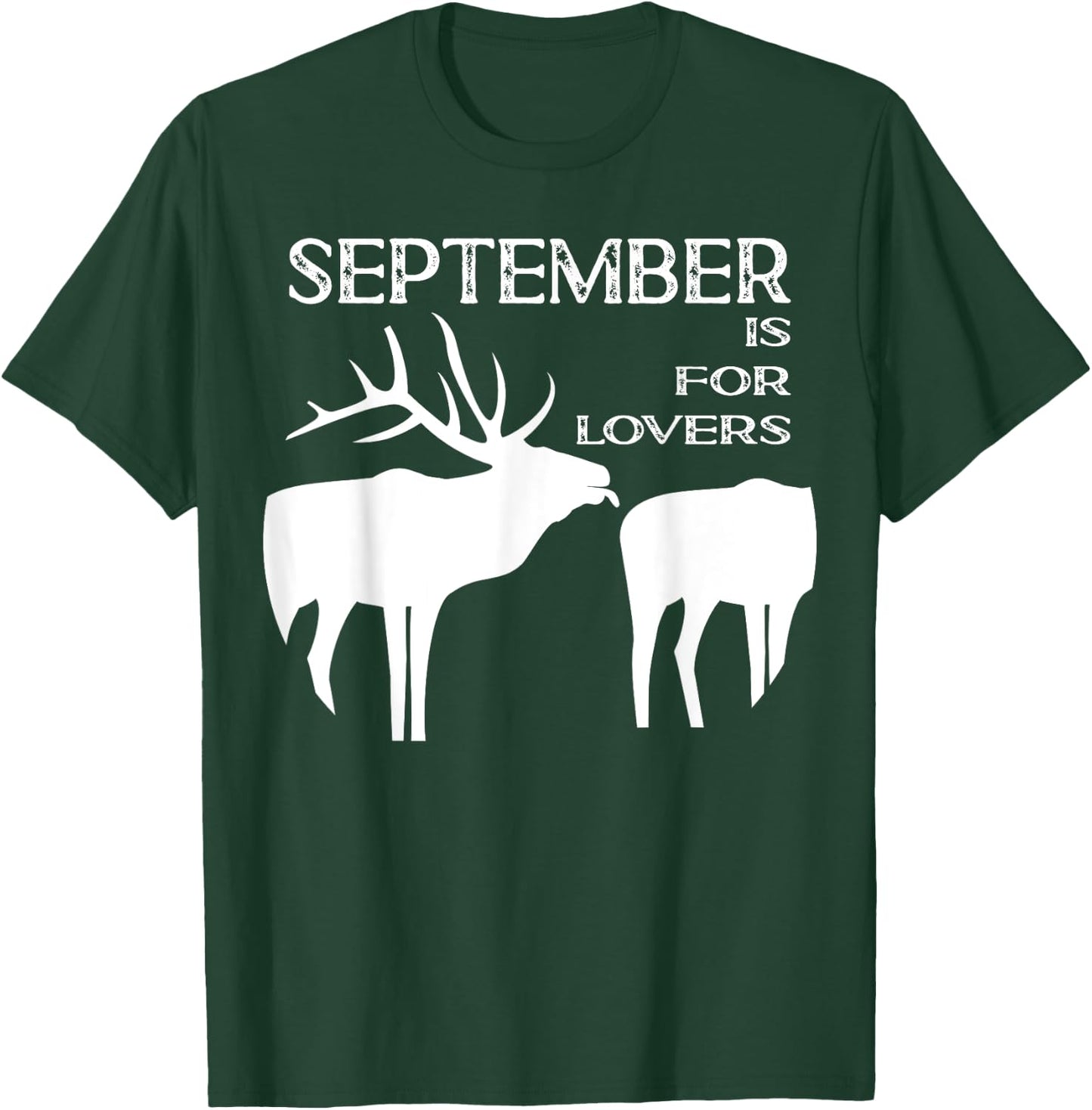 Funny Elk Hunter Vintage Distressed Gift T-Shirt - T-Shirt | Forest