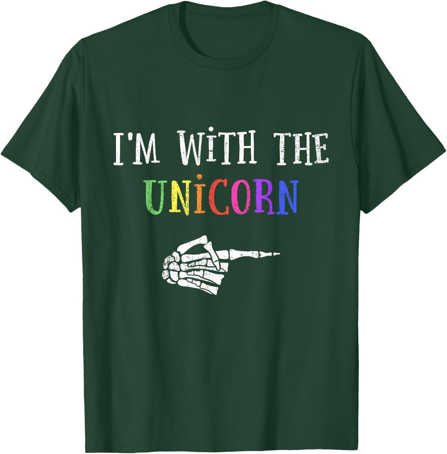 Im with unicorn matching partner couple costume halloween T-Shirt - T-Shirt | Forest