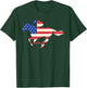 Horse Racing American Flag Equestrian Jockey Gift T-Shirt - T-Shirt | Forest