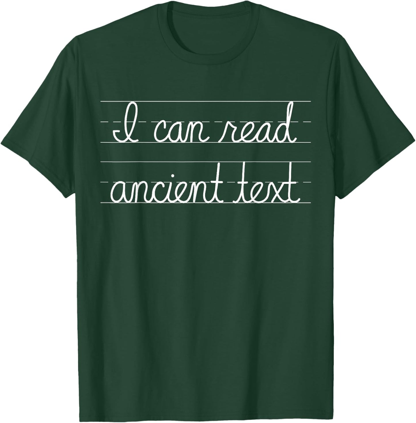 I can read ancient text , Small, Black T-Shirt - T-Shirt | Forest