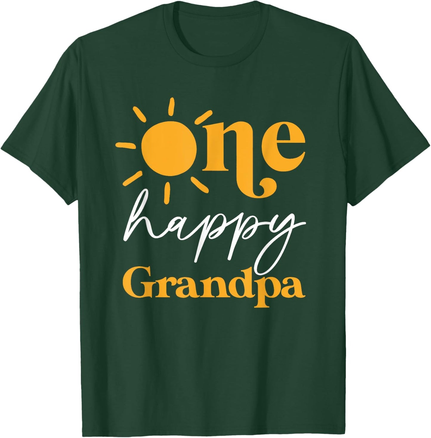 One Happy Grandpa of The Birthday First Trip Around the Sun T-Shirt - T-Shirt | Forest