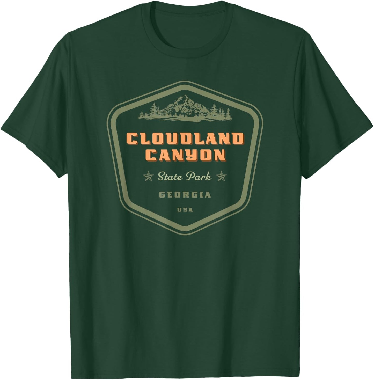 Cloudland Canyon State Park Georgia Retro Vintage T-Shirt - T-Shirt | Forest