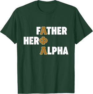 Alpha African 1906 Fraternity Father Hero Alpha T-Shirt - T-Shirt | Forest
