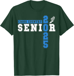 Cross Country Senior Night Senior 2025 Graduation Party 30 T-Shirt - T-Shirt | Forest