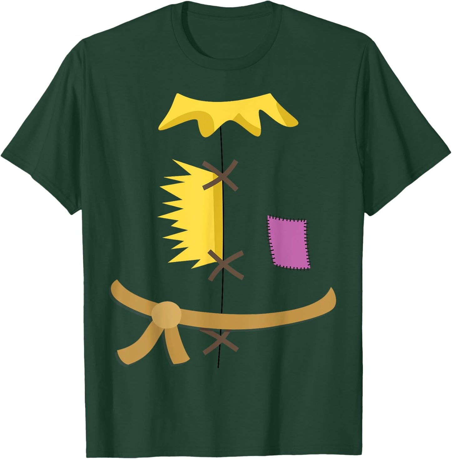 Scarecrow Costume Shirt Halloween Wizard of Oz Patch Vintage T-Shirt - T-Shirt | Forest