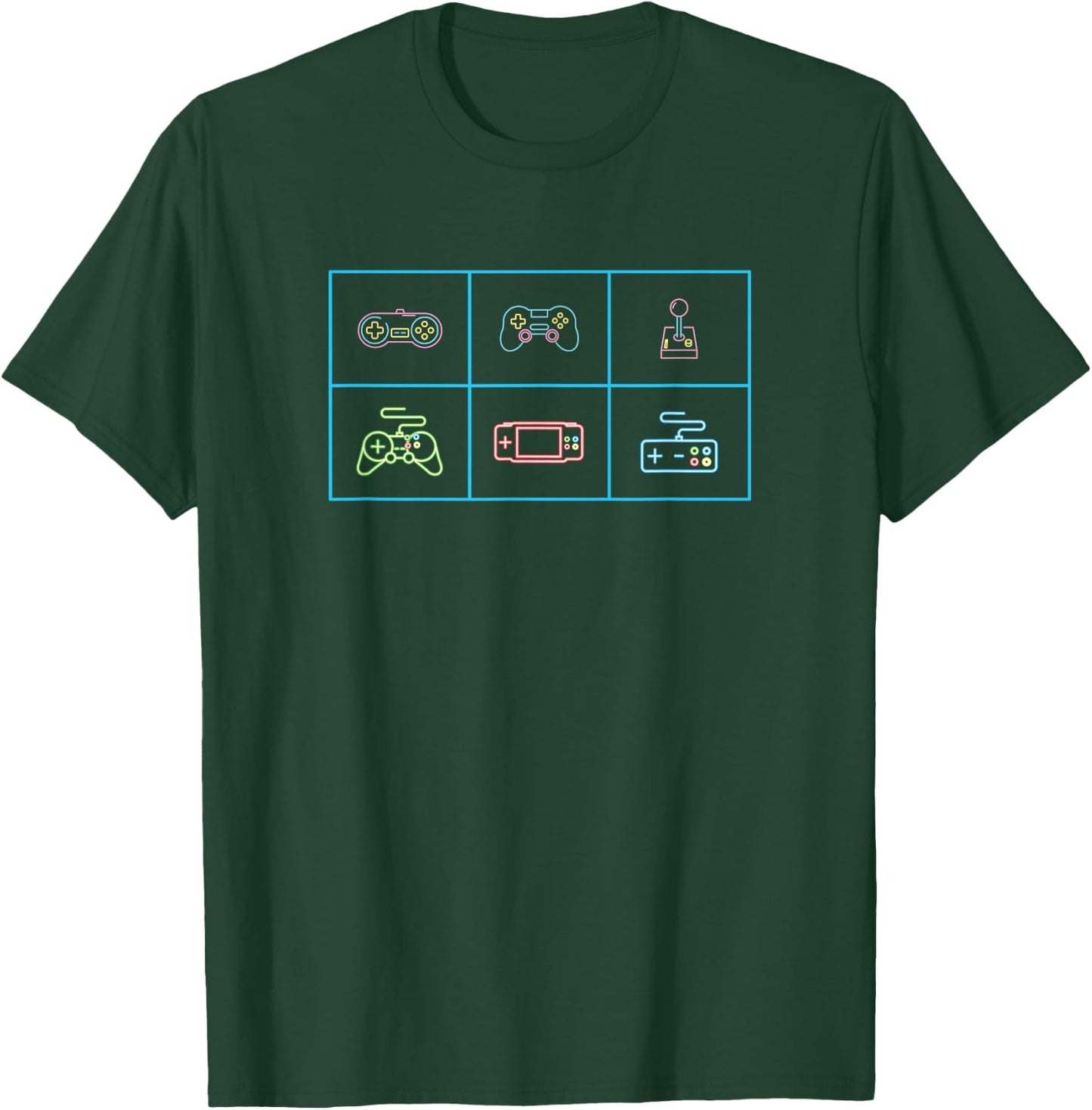 Control All The Things Video Game Controller 80's Style T-Shirt - T-Shirt | Forest