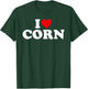 I Love Corn - Heart T-Shirt - T-Shirt | Forest
