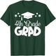 4th Grade Grad 2024 Gifts Boys Girls Graduation Cap, Gown T-Shirt - T-Shirt | Forest