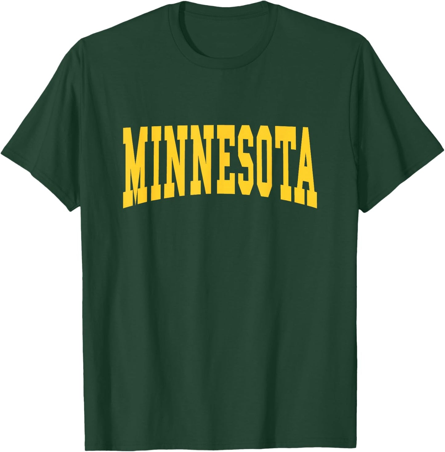 Graphic Apparel Co. - MINNESOTA - Red Classic Fit - Small - Short Sleeve - Letter Print - - Modern Classic Throwback Design T-Shirt - T-Shirt | Forest