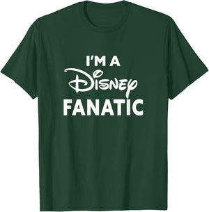 Disney Classic I'm A Disney Fanatic Bold Center Logo T-Shirt - T-Shirt | Forest