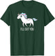 I'll Cut You! Funny Unicorn Humor T Shirt Gift T-Shirt - T-Shirt | Forest