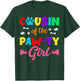 Cousin Of The Paw-ty Girl Dog Family Matching Party T-Shirt - T-Shirt | Forest