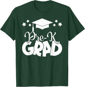Pre-K Grad 2024 Gifts Boys Girls Pre-K Graduation Cap, Gown T-Shirt - T-Shirt | Forest