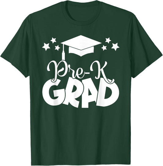 Pre-K Grad 2024 Gifts Boys Girls Pre-K Graduation Cap, Gown T-Shirt - T-Shirt | Forest