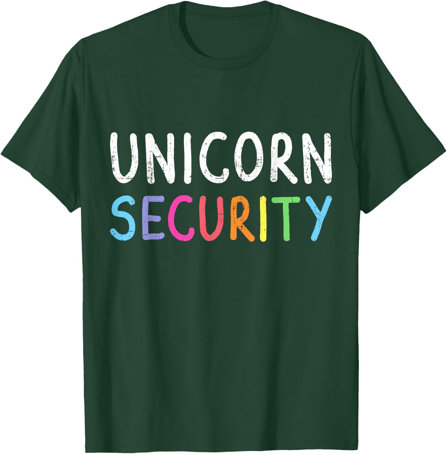 Unicorn security lazy DIY halloween costume mom dad daughter T-Shirt - T-Shirt | Forest