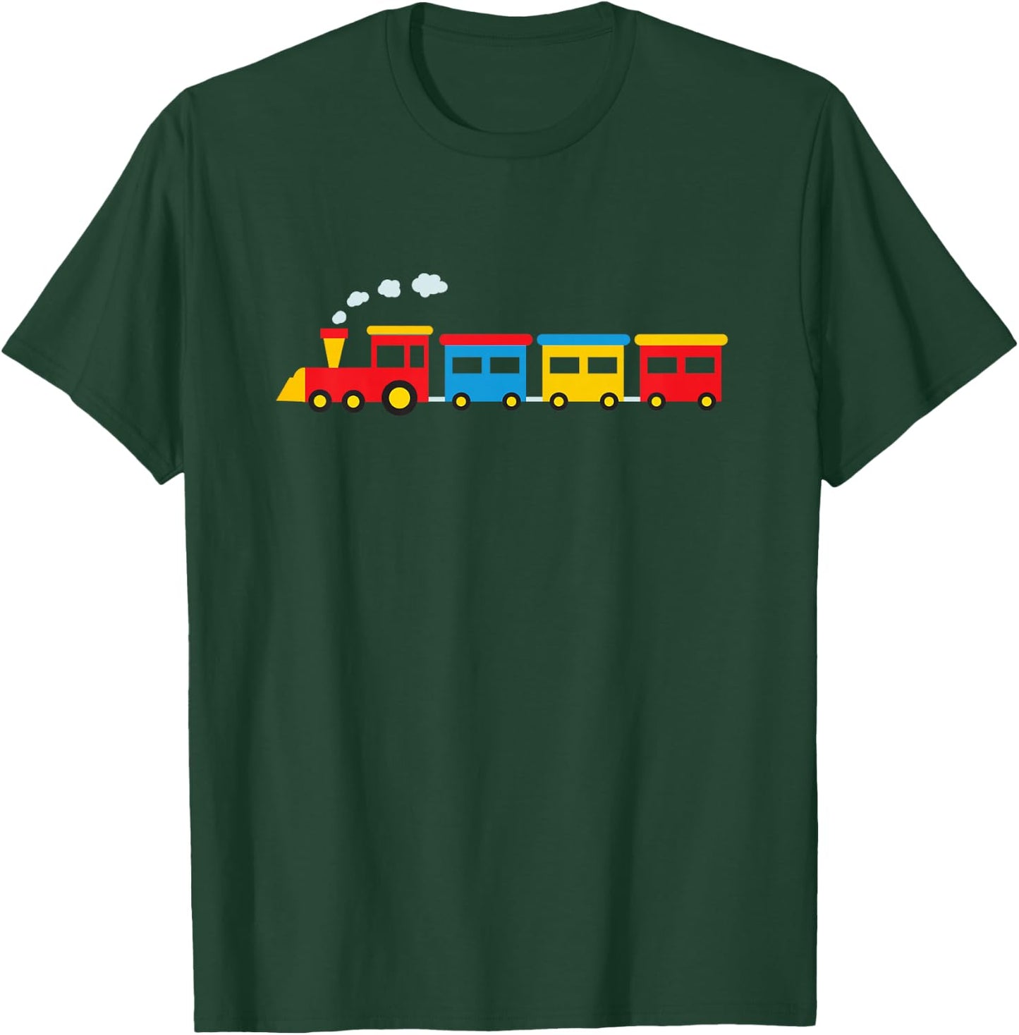 Kids Trains For Boys Steam Locomotive Train For Toddler Boys T-Shirt - T-Shirt | Forest