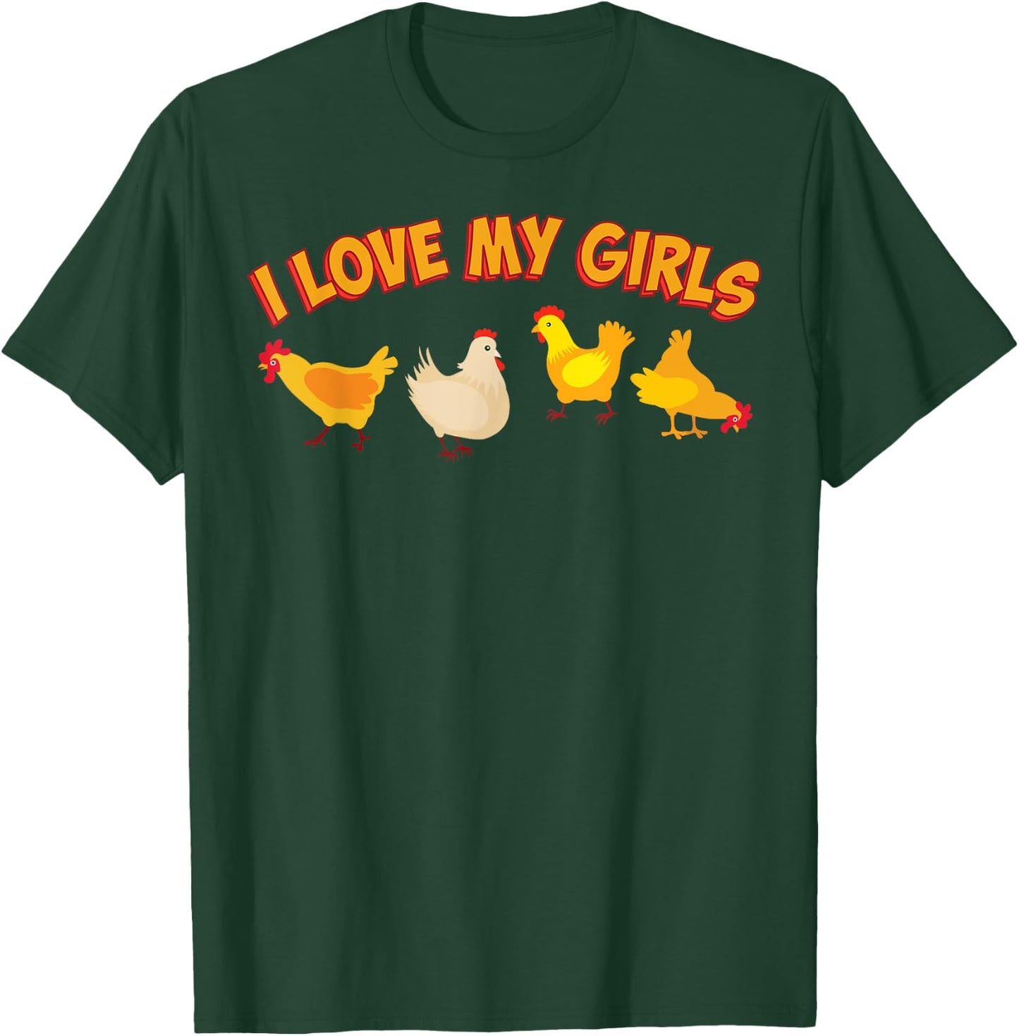 Funny Chicken Art Women Chick Farmer Chicken Lover T-Shirt - T-Shirt | Forest