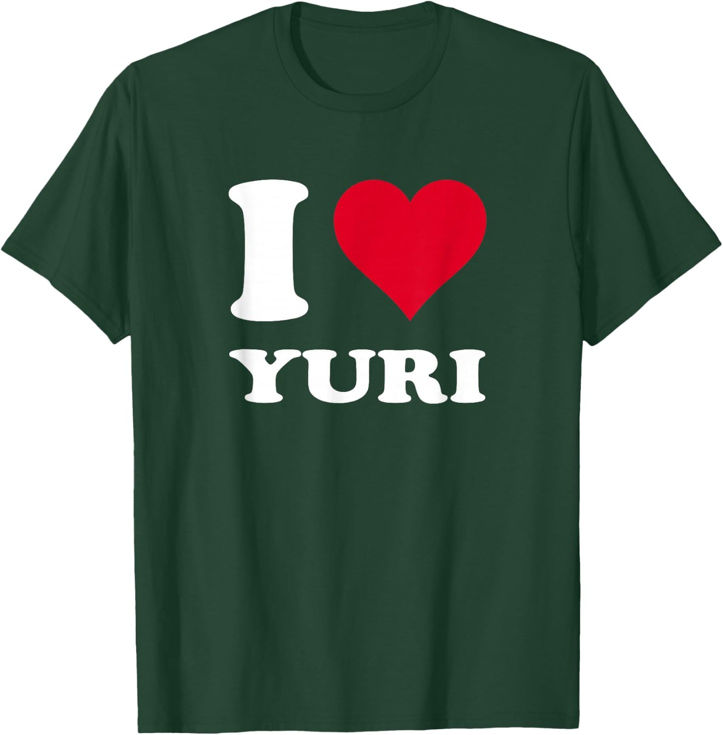 Red Heart I Love Yuri T-Shirt - T-Shirt | Forest