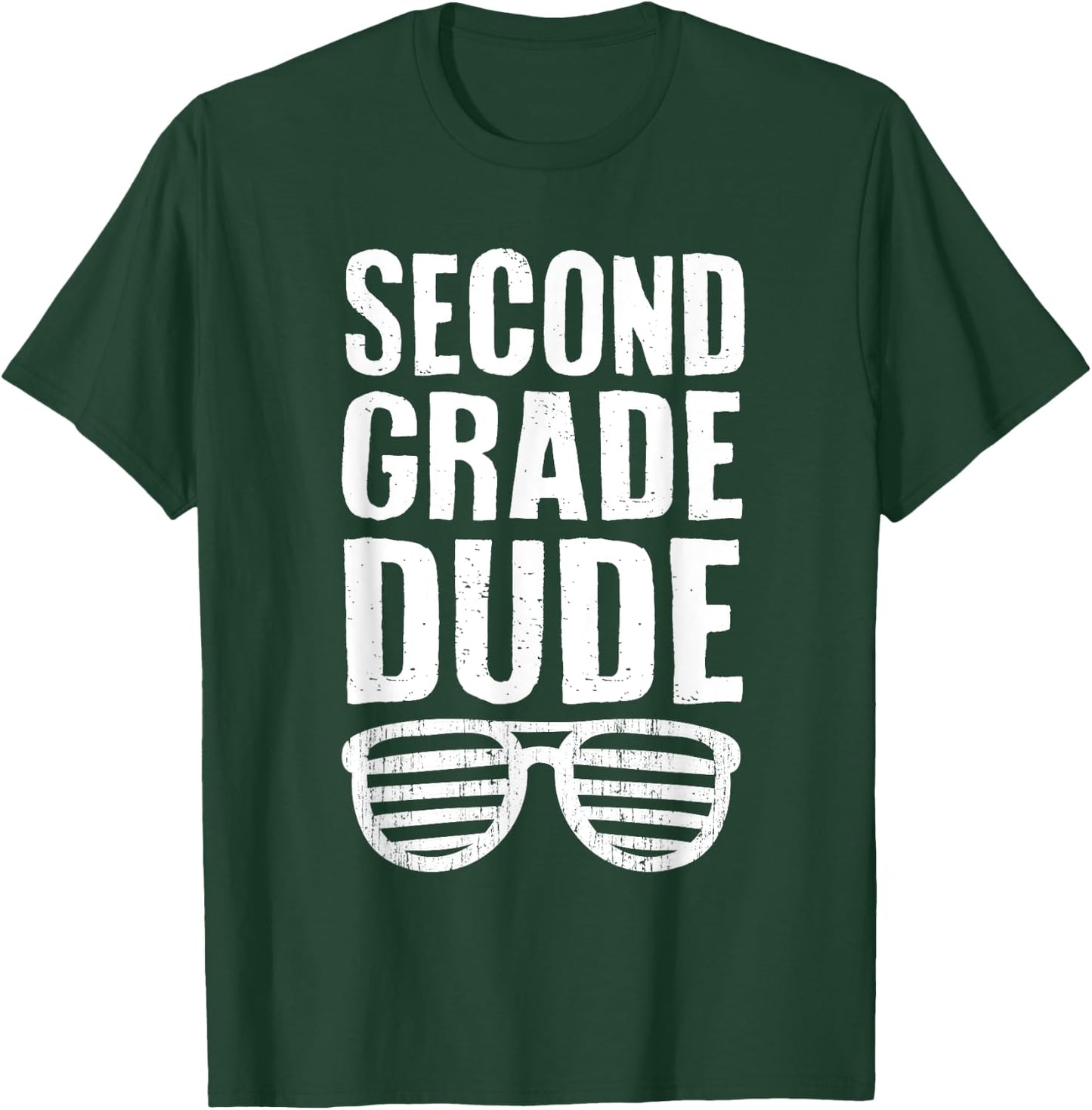 Second Grade Dude Funny First Day Back To School Boys Kids T-Shirt - T-Shirt | Forest
