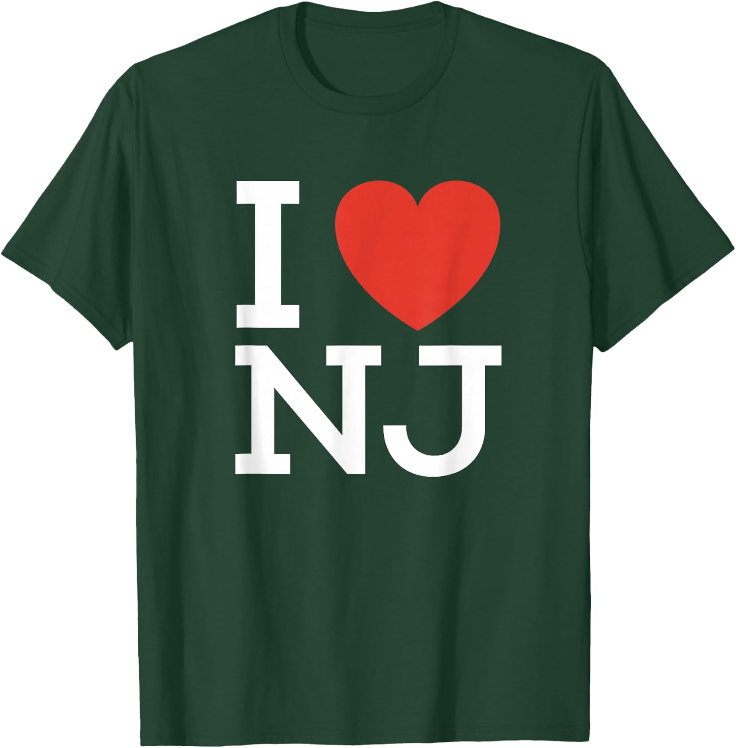 I Love NJ - Heart T Shirt for New Jersey Lovers T-Shirt - T-Shirt | Forest
