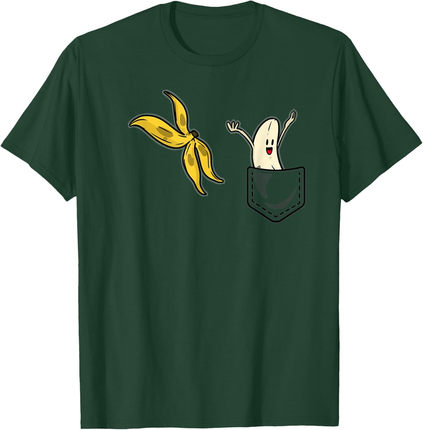 Banana Striptease Funny - Banana Pocket Cool T-Shirt - T-Shirt | Forest