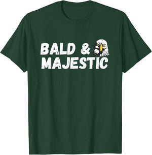 Men Bald and Majestic T-Shirt - T-Shirt | Forest