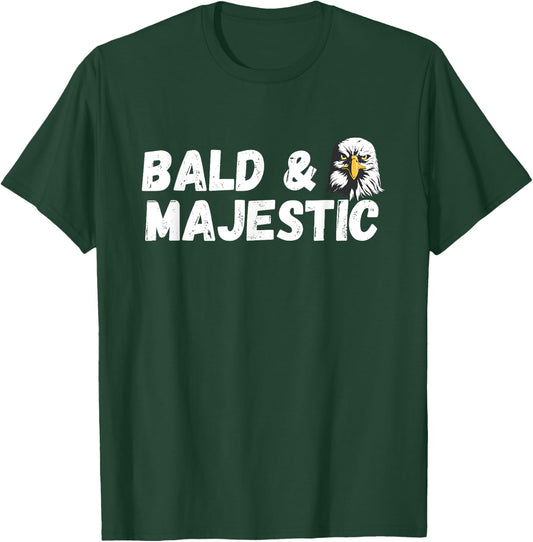 Men Bald and Majestic T-Shirt - T-Shirt | Forest