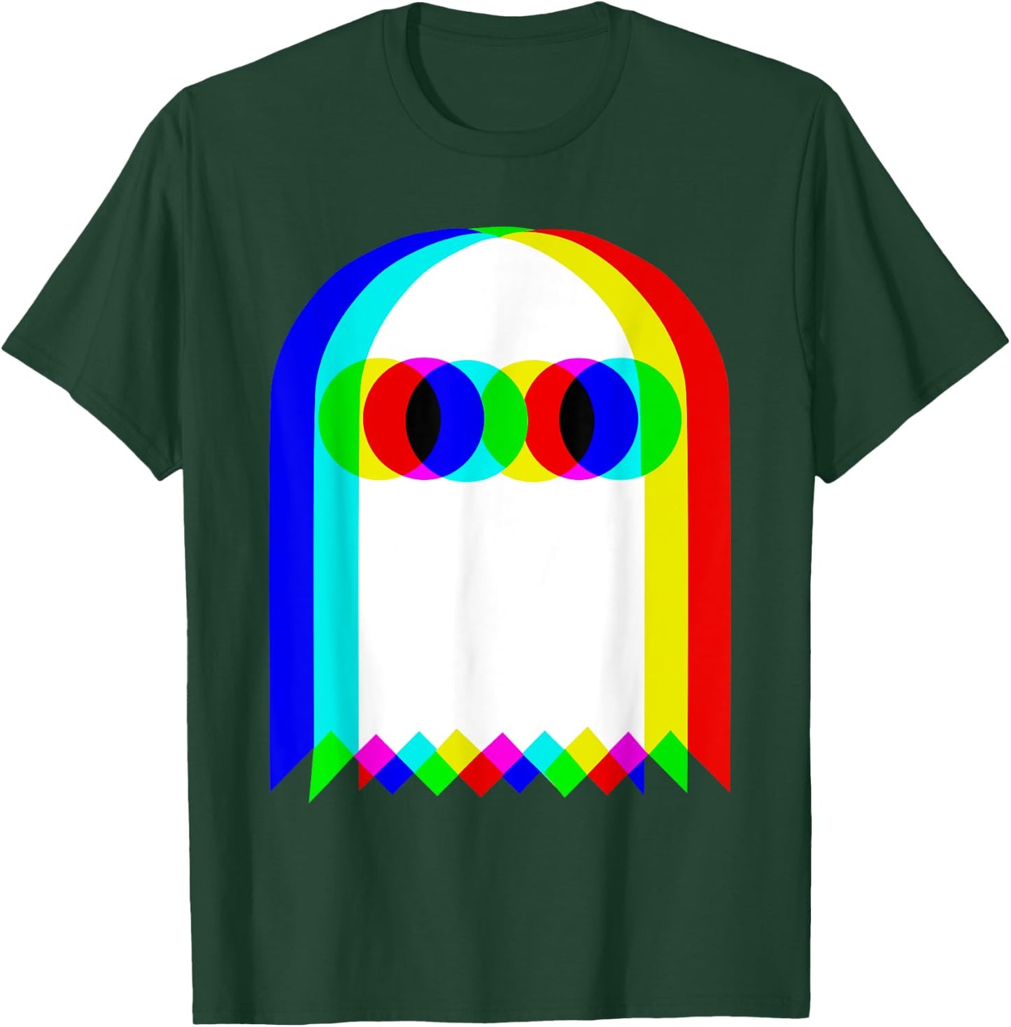 Halloween Glitch Ghost - Multicolor Spooky T-Shirt - T-Shirt | Forest